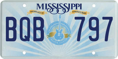 MS license plate BQB797