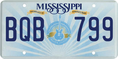 MS license plate BQB799