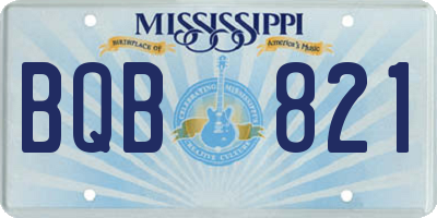 MS license plate BQB821