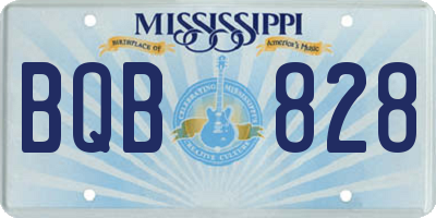 MS license plate BQB828