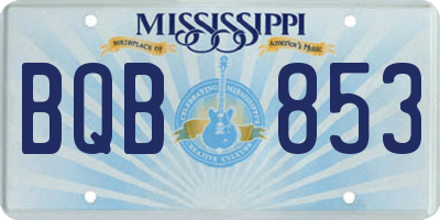 MS license plate BQB853