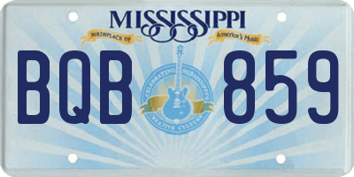 MS license plate BQB859