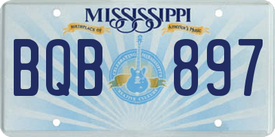 MS license plate BQB897