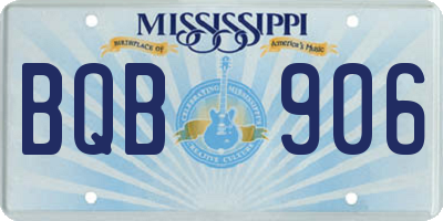 MS license plate BQB906