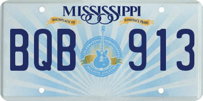 MS license plate BQB913