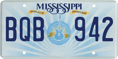 MS license plate BQB942