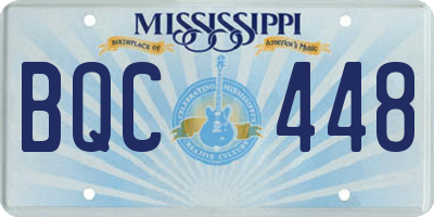MS license plate BQC448