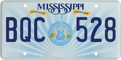 MS license plate BQC528