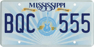 MS license plate BQC555