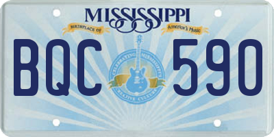 MS license plate BQC590