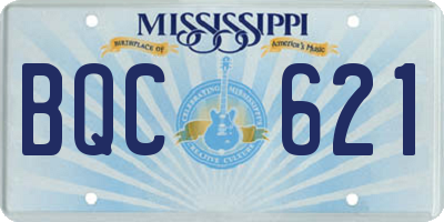 MS license plate BQC621