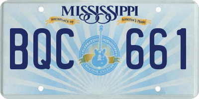 MS license plate BQC661