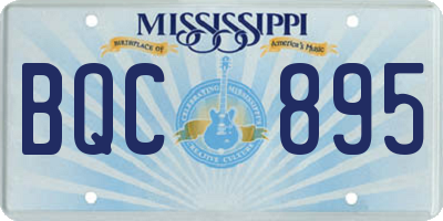 MS license plate BQC895