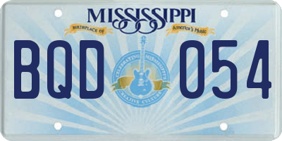 MS license plate BQD054