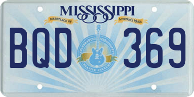 MS license plate BQD369