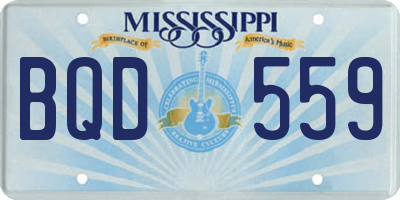 MS license plate BQD559