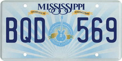 MS license plate BQD569