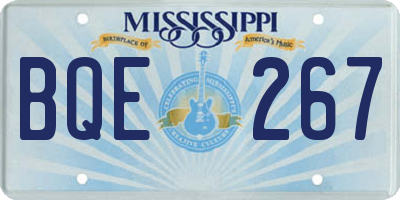MS license plate BQE267