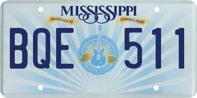 MS license plate BQE511