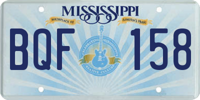 MS license plate BQF158