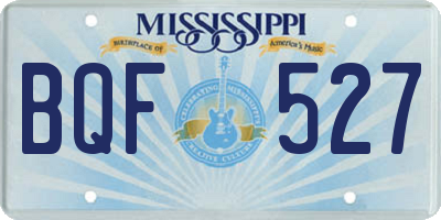 MS license plate BQF527