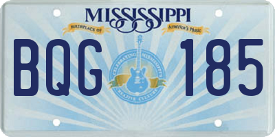 MS license plate BQG185