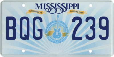 MS license plate BQG239