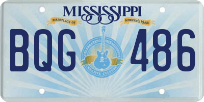 MS license plate BQG486