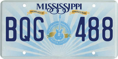 MS license plate BQG488