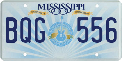 MS license plate BQG556