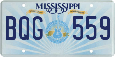 MS license plate BQG559