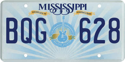 MS license plate BQG628