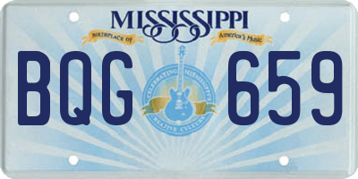 MS license plate BQG659