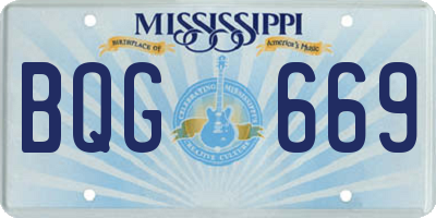 MS license plate BQG669