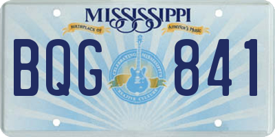 MS license plate BQG841