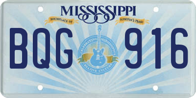 MS license plate BQG916