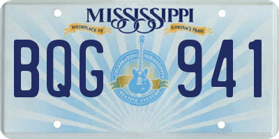 MS license plate BQG941