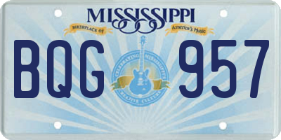 MS license plate BQG957