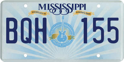 MS license plate BQH155