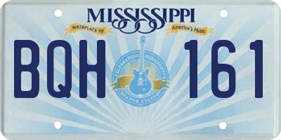 MS license plate BQH161