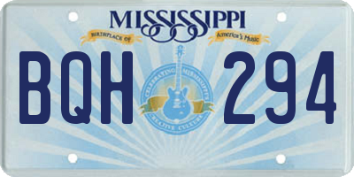 MS license plate BQH294