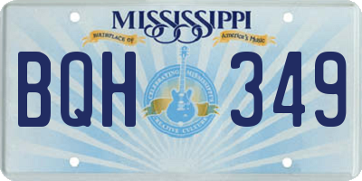 MS license plate BQH349