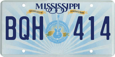 MS license plate BQH414