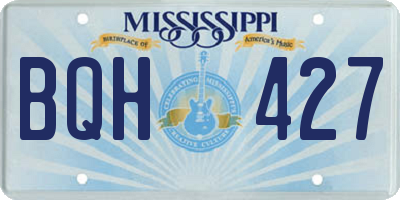 MS license plate BQH427