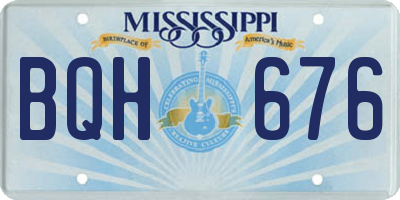 MS license plate BQH676