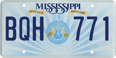 MS license plate BQH771