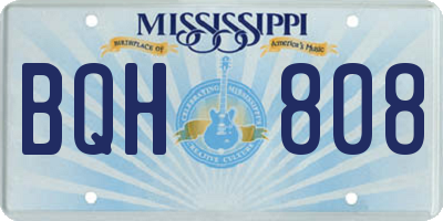 MS license plate BQH808