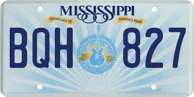 MS license plate BQH827