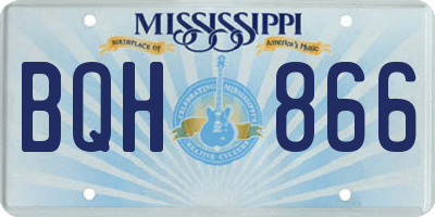 MS license plate BQH866