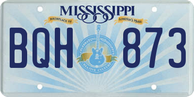 MS license plate BQH873